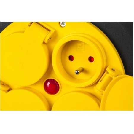 PRZEDŁUŻACZ SIECIOWY ZWIJANY 4-GN. 25m REBEL IP44