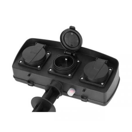 PRZEDŁUŻACZ OGRODOWY NA NÓŻCE 3-GN. 1,5m REBEL IP44