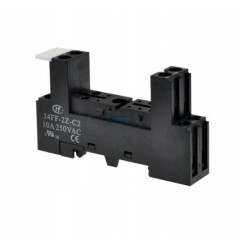GNIAZDO PODSTAWKA PRZEKAŹNIKA 14FF DIN 250V 10A NA SZYNE DIN BEZ WYRZUTNIKA