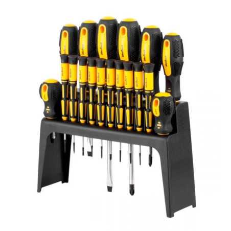 ZESTAW WKRĘTAKÓW ŚRUBOKRĘTÓW 10+8 - 18 CZĘŚCI REBEL