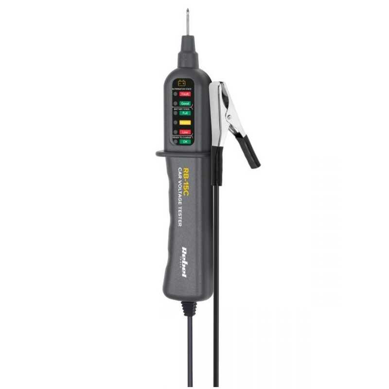 WSKAŹNIK NAPIĘCIA REBEL RB-15C TEST AKUMULATORA ALTERNATORA 12V