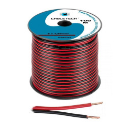 KABEL GŁOŚNIKOWY CCA 2x 1,5mm CZERWONO-CZARNY 10m
