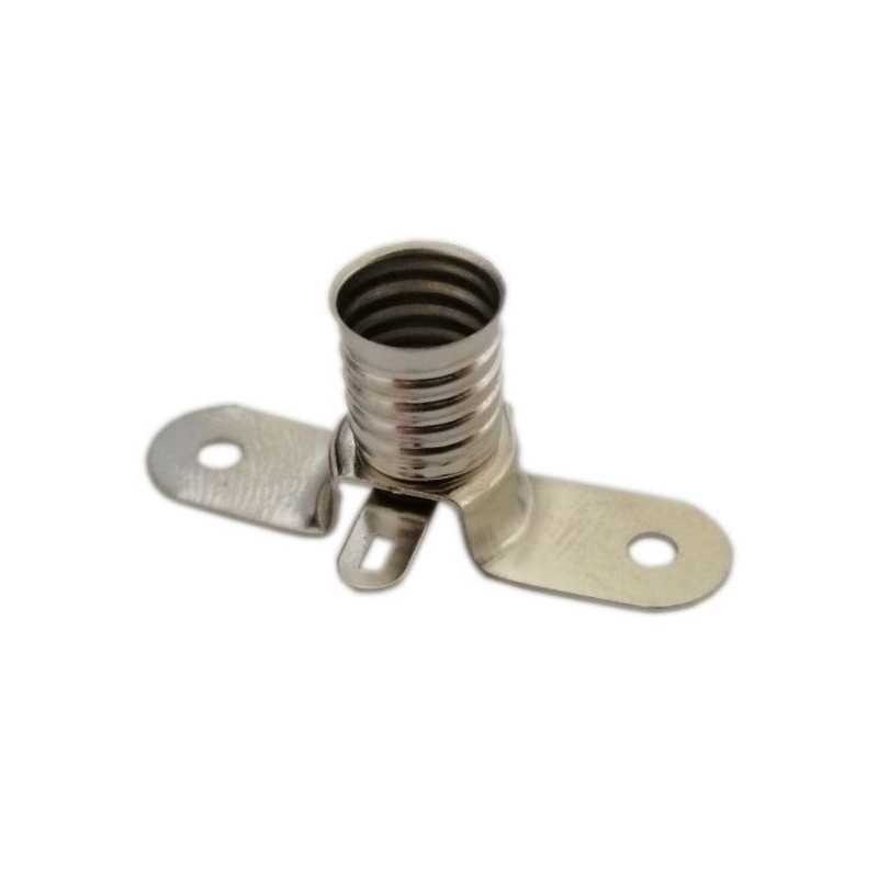 GNIAZDO OPRAWKA ŻARÓWKI WKRĘCANEJ E10 METALOWE DO LUTOWANIA