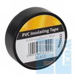 TAŚMA IZOLACYJNA CZARNA PVC KEMOT 0,13x19mm 10Y