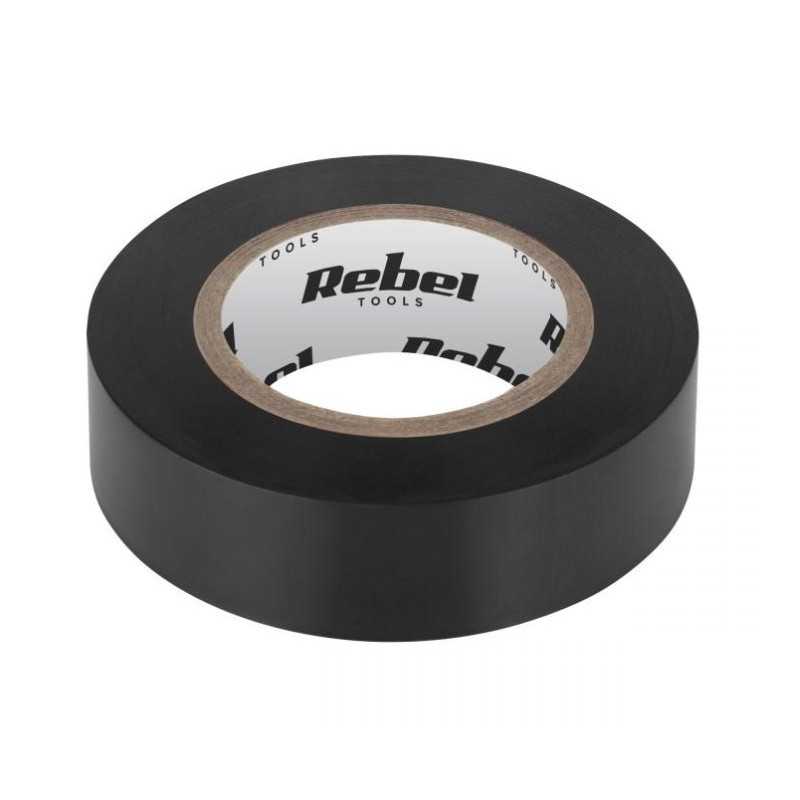 TAŚMA IZOLACYJNA CZARNA PVC REBEL 0,13x19mm 10Y