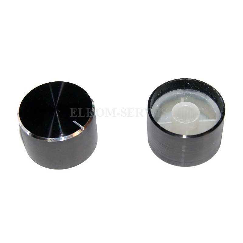 GAŁKA POTENCJOMETRU GCLG30 GŁADKA CZARNA 30mm ALUMINIUM