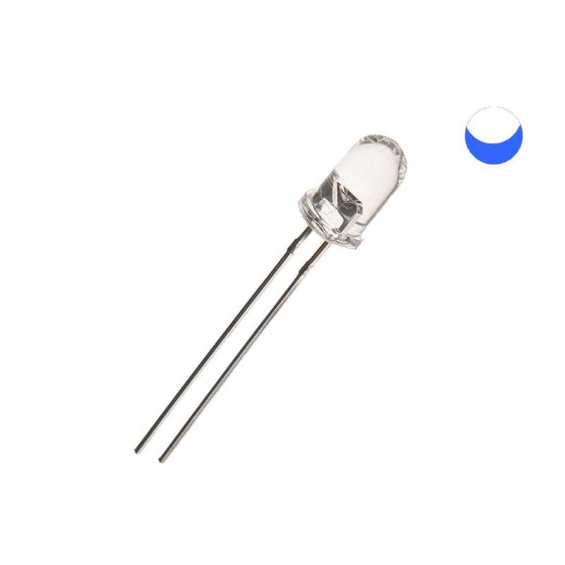 DIODA LED 5mm NIEBIESKA MIGAJĄCA CLEAR
