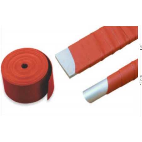 TAŚMA TERMOKURCZLIWA Z KLEJEM 0,8mm 25mm BRĄZOWA 1m