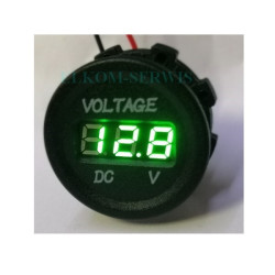 WOLTOMIERZ PANELOWY MIERNIK OKRĄGŁY 3,3 - 24V DC LED ZIELONY