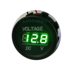 WOLTOMIERZ PANELOWY MIERNIK OKRĄGŁY 3,3 - 24V DC LED ZIELONY