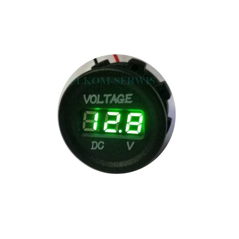 WOLTOMIERZ PANELOWY MIERNIK OKRĄGŁY 3,3 - 24V DC LED ZIELONY