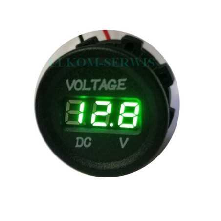 WOLTOMIERZ PANELOWY MIERNIK OKRĄGŁY 3,3 - 24V DC LED ZIELONY