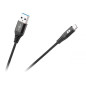 Kabel Wtyk USB A - Wtyk micro USB 1,0m CZARNY REBEL RB6000-100