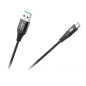 Kabel Wtyk USB A - USB Typ C 2m CZARNY REBEL RB6001-200