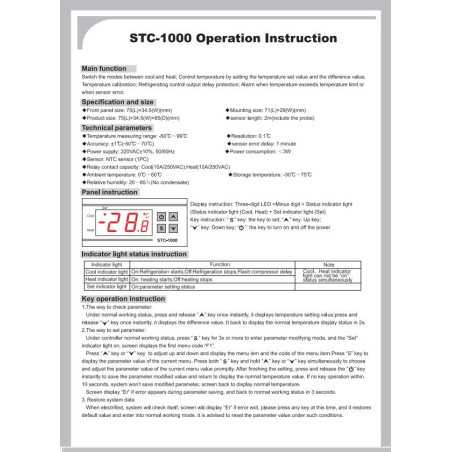 STEROWNIK TEMPERATURY 12V -50 do 99oC STC-1000