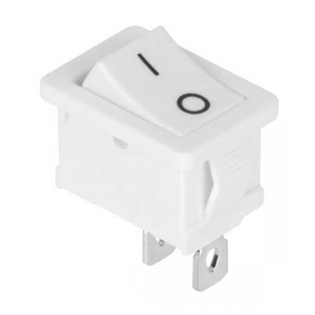 PRZEŁĄCZNIK KOŁYSKOWY ON/OFF BIAŁY 21x15mm 6A 250VAC PRK0142 / RS601