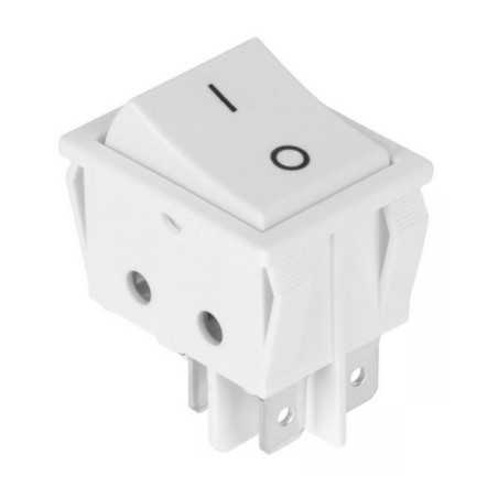 PRZEŁĄCZNIK KOŁYSKOWY ON/OFF BIAŁY 32x25mm 16A 250VAC PRK0143 / RS606