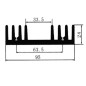 RADIATOR ŻEBROWANY CZERNIONY 95/66mm DY-66-A