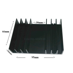 RADIATOR ŻEBROWANY CZERNIONY 95/66mm DY-66-A