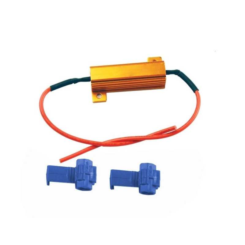 REZYSTOR MOCY 50W 8R FILTR CANBUS DRUTOWY Z RADIATOREM I PRZEWODAMI