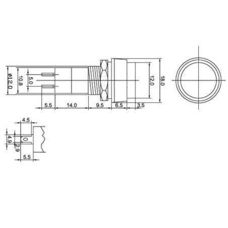PRZEŁĄCZNIK PBS-11A BISTABILNY NIEBIESKI 1A 250V OKRĄGŁY