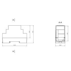 OBUDOWA MODUŁOWA Z103J NA SZYNE DIN ABS UL94-VO