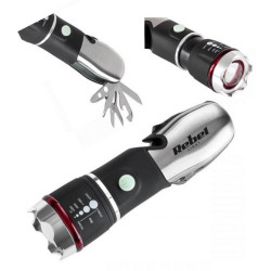 LATARKA WIELOFUNKCYJNA 3W REBEL 8 FUNKCJI NÓŻ MŁOTEK INNE