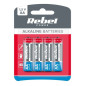 BATERIE 1,5V LR6 AA ALKALICZNA opak. 4szt/bl. REBEL