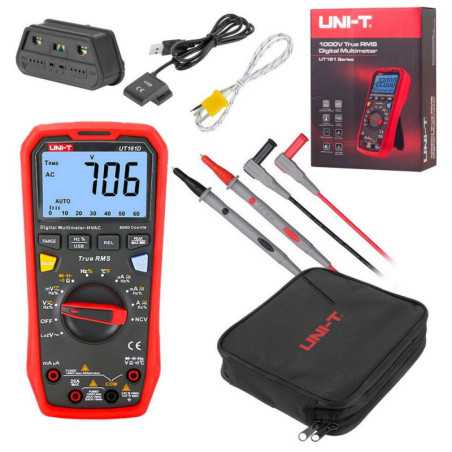 MIERNIK UNIWERSALNY UT161D NCV TrueRMS LoZ USB + TEST CLIP UNI-T