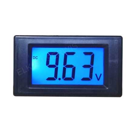 WOLTOMIERZ 2V LCD PANEL MODUŁ MIERNIKA CZARNY PODŚWIETLANY NIEBIESKI