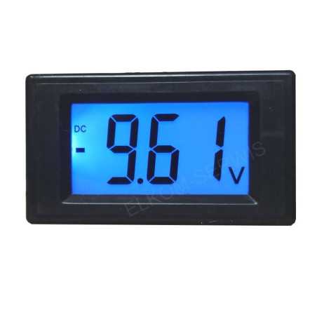 WOLTOMIERZ 2V LCD PANEL MODUŁ MIERNIKA CZARNY PODŚWIETLANY NIEBIESKI