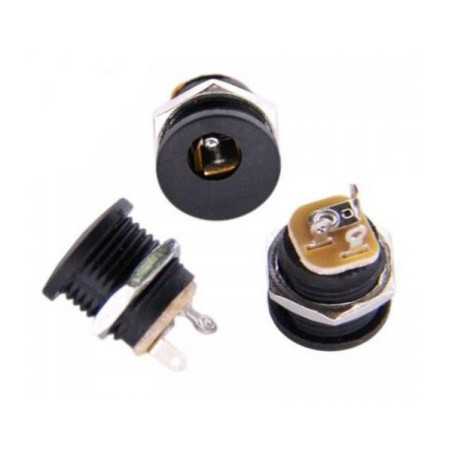 GNIAZDO DC 2,5/5,5 ZASILAJĄCE d12mm PLASTIK DO OBUDOWY PNELU /4049
