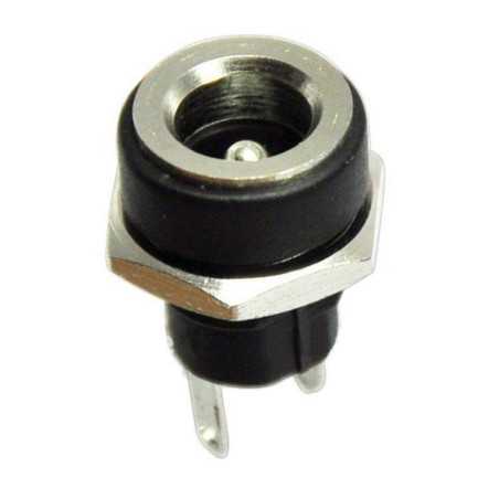 GNIAZDO DC 2,1/5,5 ZASILAJĄCE CZARNE PLASTIK DO OBUDOWY PNELU