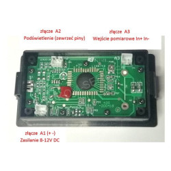 WOLTOMIERZ / AMPEROMIERZ PANELOWY 200mV 20uA DC LCD 3,5 cyfry Z PODŚWIETLENIEM