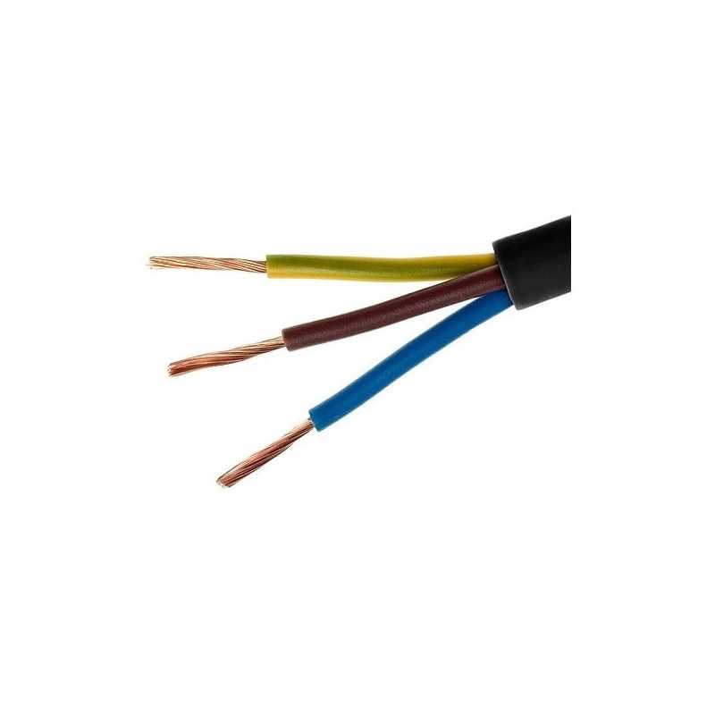 PRZEWÓD OW 3x 1,5mm2 CZARNY WARSZTATOWY LINKA IZOLACJA GUMOWA