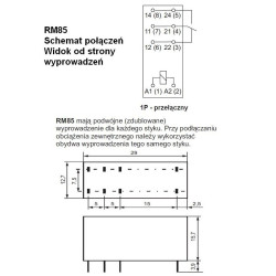 PRZEKAŹNIK MOCY RELPOL RM85 9V DC 16A 1P RM85-2011-35-1009