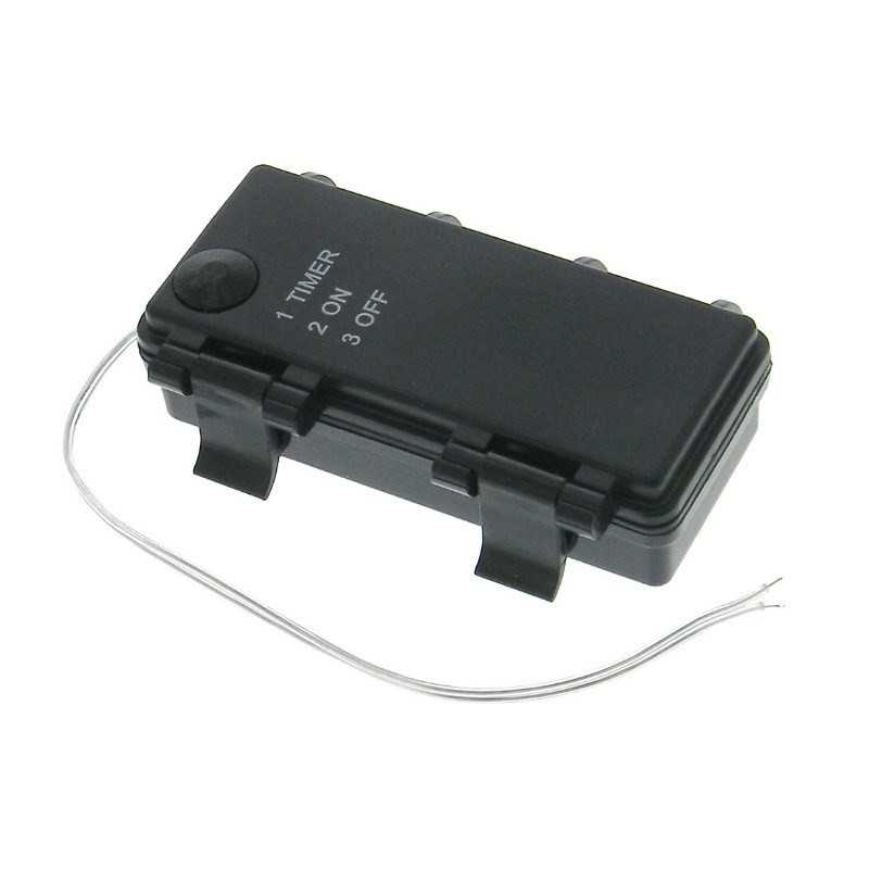 KOSZYK POJEMNIK BATERII 2x AA R6 Z WYŁĄCZNIKIEM + TIMER