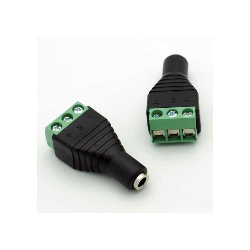 GNIAZDO JACK 3,5mm 3-PIN Z SZYBKOZŁĄCZEM LISTWA 3-PIN