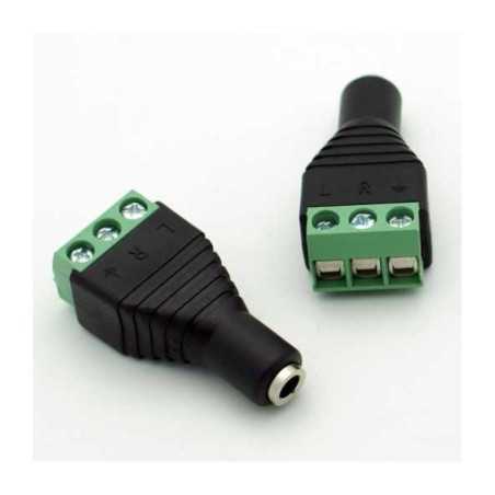 GNIAZDO JACK 3,5mm 3-PIN Z SZYBKOZŁĄCZEM LISTWA 3-PIN