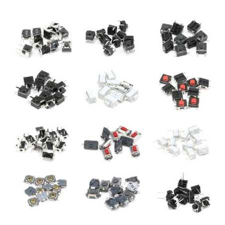 ZESTAW 120szt MIKROPRZYCISKI TACT SWITCH SMD THT MICRO SWITCH