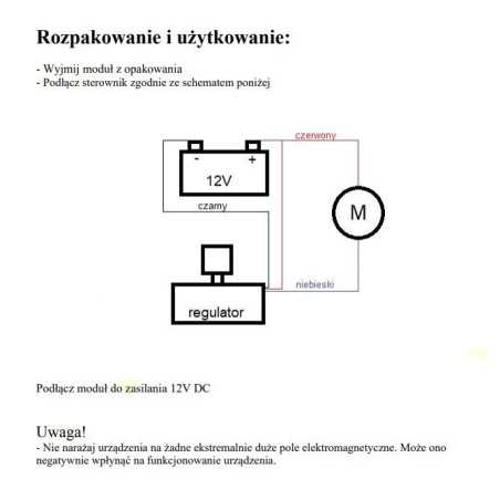 REGULATOR OBROTÓW SILNIKA 12V 25W