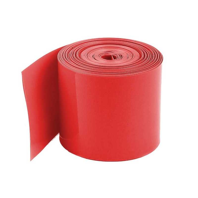 RURKA FOLIA TERMOKURCZLIWA NA 2x AKU 18650 CZERWONA PAKIETY BATERII szer. 5cm dł. 1m