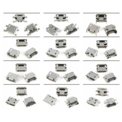 ZESTAW ZŁĄCZ GNIAZDO SMD MIKRO MICRO USB 5-PIN x12