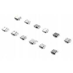 ZESTAW ZŁĄCZ GNIAZDO SMD MIKRO MICRO USB 5-PIN x12