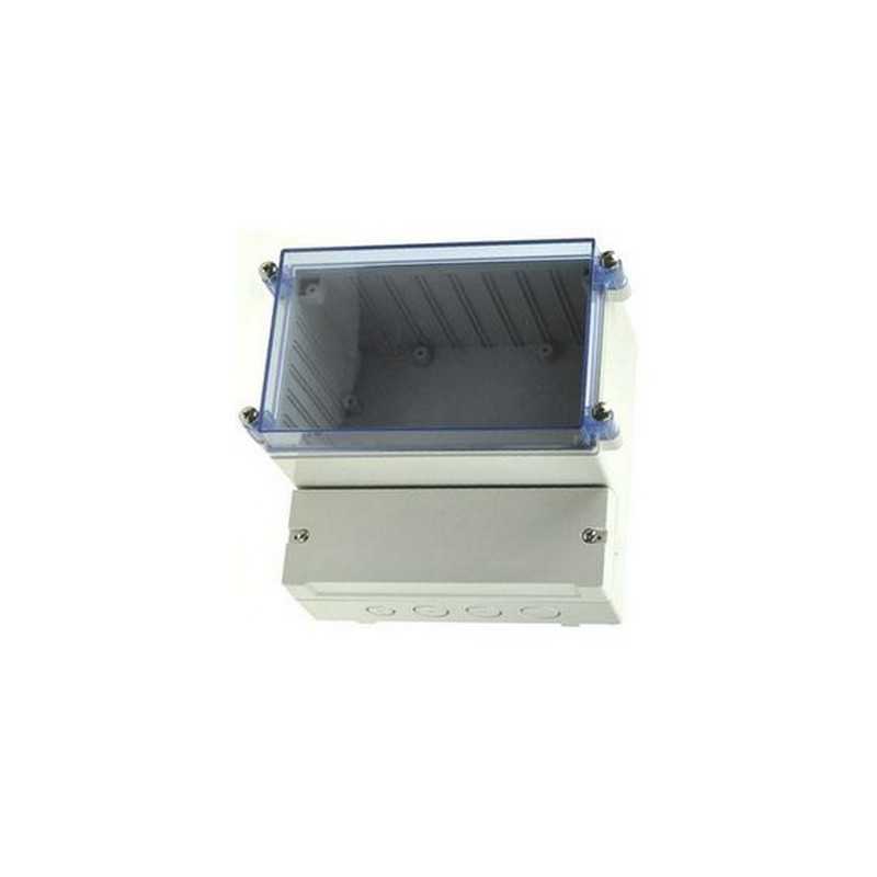 OBUDOWA DC007CBUNO 256x217x132,5mm DWUKOMOROWA IP65 jasnoszary pokrywa CLEAR Gainta