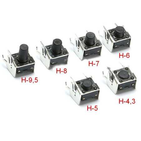 5x MIKROPRZYCISK KĄTOWY 6x6mm H-8,35mm TACT SWITCH W OBUDOWIE