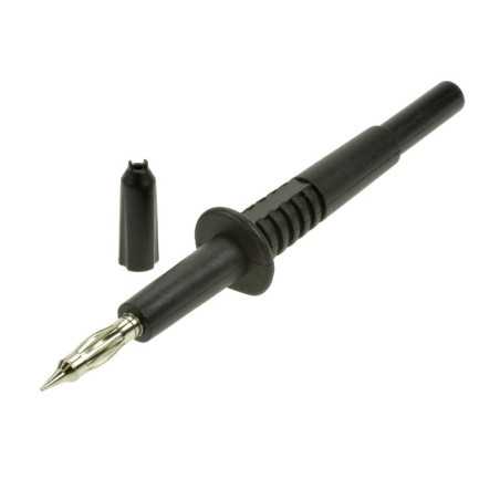 KOŃCÓWKA SONDA POMIAROWA CZARNA 20.157.2 GNIAZDO BANAN 4mm 32A 1000V AMASS