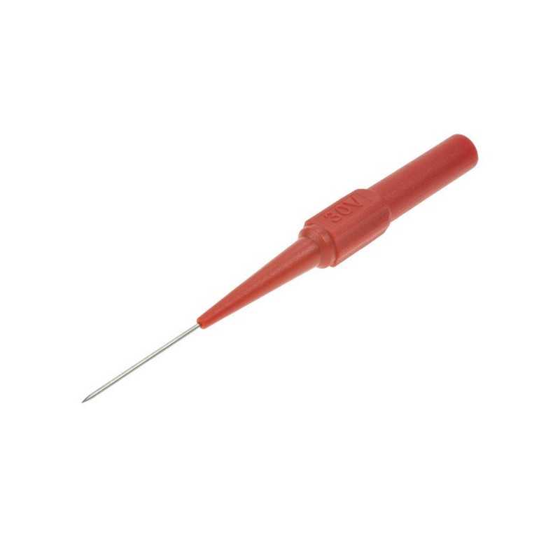 KOŃCÓWKA SONDA POMIAROWA CZERWONA IGŁA 20.161.1 GNIAZDO BANAN 4mm 73mm 30V 1A AMASS