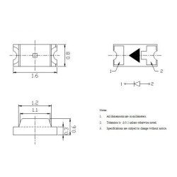DIODA LED SMD 0603 RÓŻOWA PINK 120mcd 120st