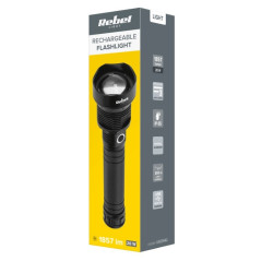 LATARKA RĘCZNA 20W ZOOM 1857Lm AKUMULATOROWA REBEL ALUMINIOWA